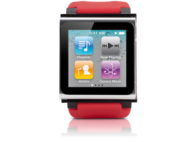 Браслет iWatchz Q Series для Apple iPod nano (6th gen) (красный)