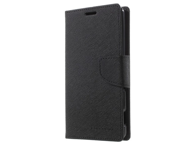 Чехол Mercury Goospery Fancy Diary Case для Sony Xperia M5 (черный, винилискожа)