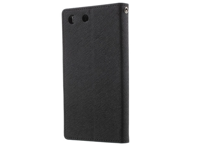 Чехол Mercury Goospery Fancy Diary Case для Sony Xperia M5 (черный, винилискожа)