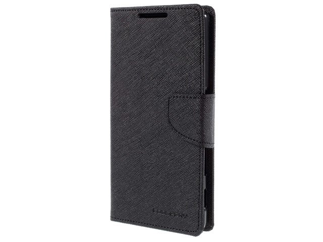 Чехол Mercury Goospery Fancy Diary Case для Sony Xperia Z5 (черный, винилискожа)