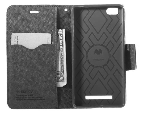 Чехол Mercury Goospery Fancy Diary Case для Xiaomi Mi 4i (черный, винилискожа)