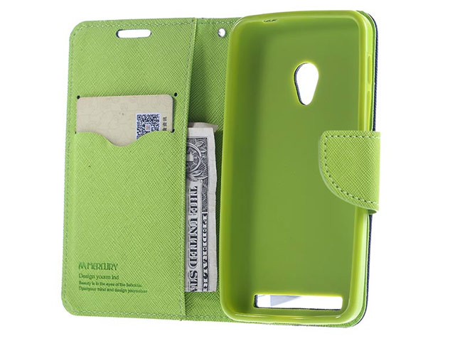Чехол Mercury Goospery Fancy Diary Case для Asus ZenFone Go ZC500TG (зеленый, винилискожа)