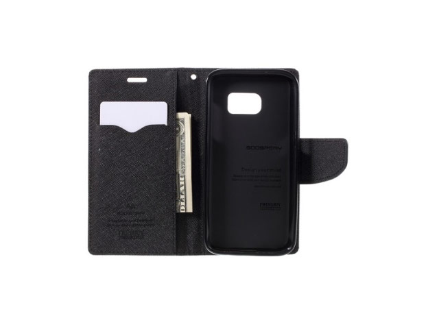 Чехол Mercury Goospery Fancy Diary Case для Samsung Galaxy S7 edge (черный, винилискожа)