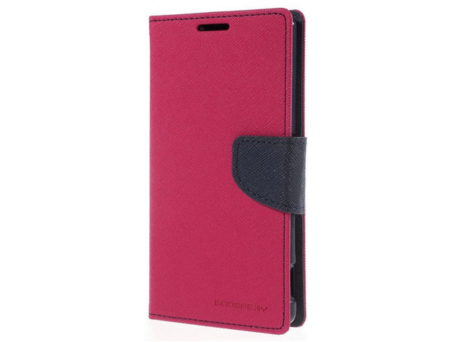 Чехол Mercury Goospery Fancy Diary Case для Sony Xperia Z5 premium (малиновый, винилискожа)