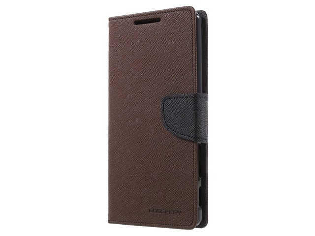 Чехол Mercury Goospery Fancy Diary Case для Sony Xperia Z5 premium (коричневый, винилискожа)