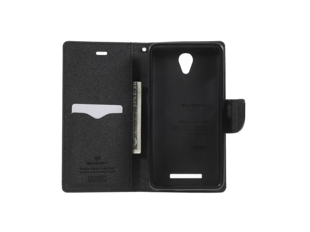 Чехол Mercury Goospery Fancy Diary Case для Xiaomi Redmi Note 2 (черный, винилискожа)
