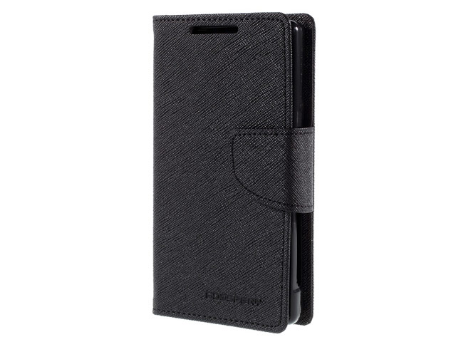 Чехол Mercury Goospery Fancy Diary Case для Sony Xperia Z5 compact (черный, винилискожа)