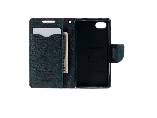 Чехол Mercury Goospery Fancy Diary Case для Sony Xperia Z5 compact (малиновый, винилискожа)