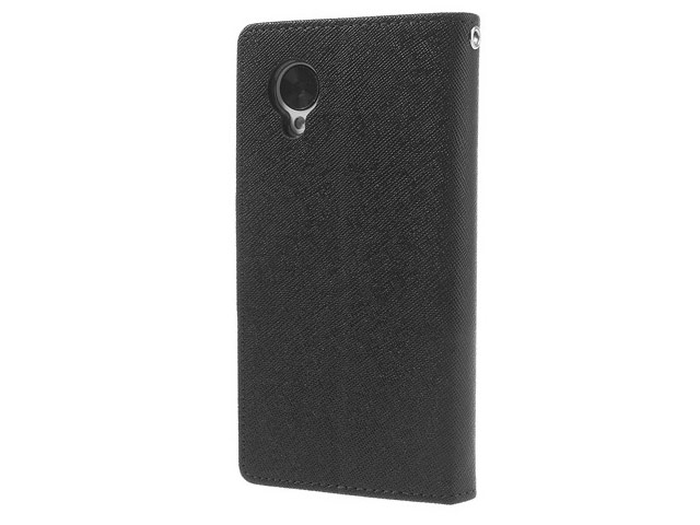 Чехол Mercury Goospery Fancy Diary Case для LG Google Nexus 5 (черный, винилискожа)
