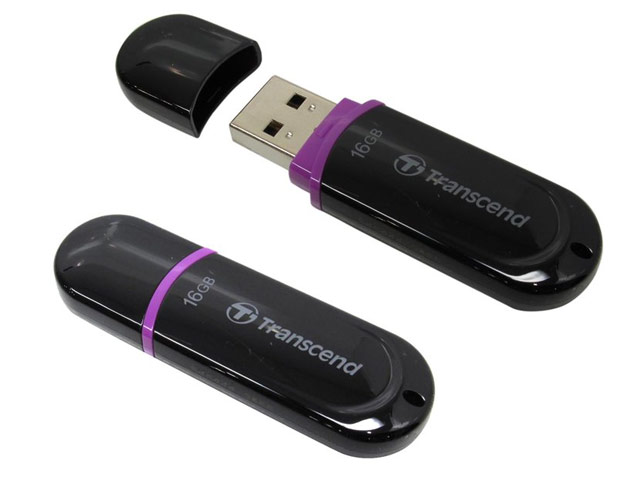 Флеш-карта Transcend JetFlash 300 (16Gb, USB 2.0, черная)