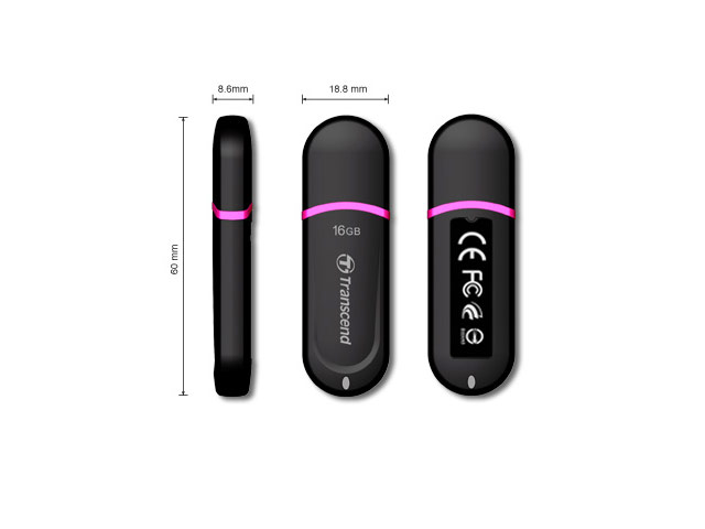 Флеш-карта Transcend JetFlash 300 (16Gb, USB 2.0, черная)