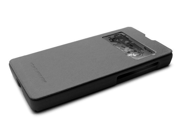 Чехол Mercury Goospery WOW Bumper View для Xiaomi Redmi 2 (черный, винилискожа)