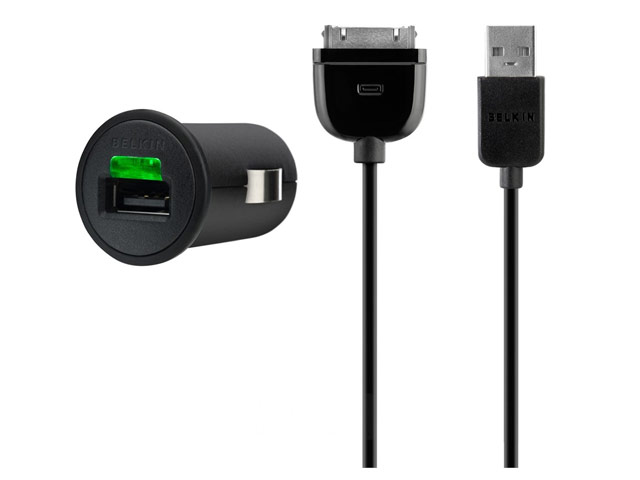 Зарядное устройство Belkin MicroCharge 2.1A + ChargeSync автомобильное для Apple iPad