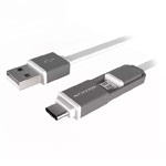 USB-кабель Nillkin Plus Cable универсальный (USB Type C, microUSB, 1.2 метра, белый)