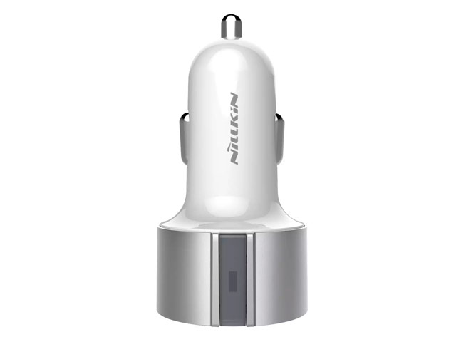 Зарядное устройство Nillkin Vigor Car Charger универсальное (автомобильное, 3.4A, 2xUSB, серебристое)