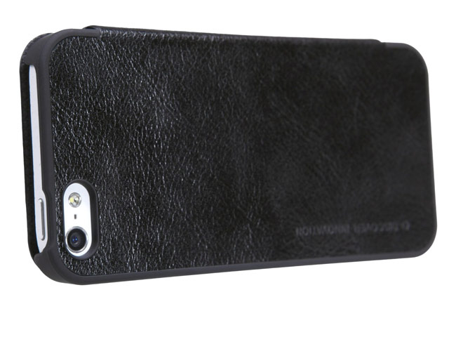 Чехол Nillkin Qin leather case для Apple iPhone SE (черный, кожаный)