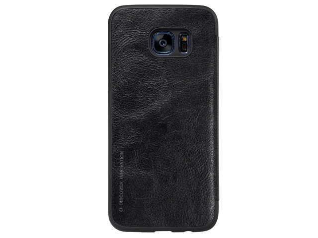 Чехол Nillkin Qin leather case для Samsung Galaxy S7 edge (черный, кожаный)