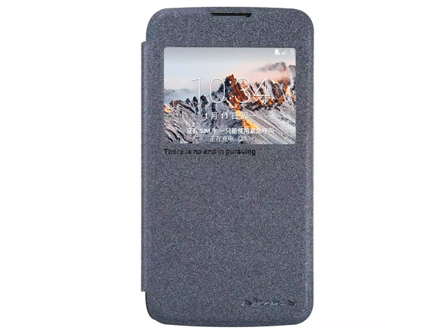 Чехол Nillkin Sparkle Leather Case для LG K4 (темно-серый, винилискожа)