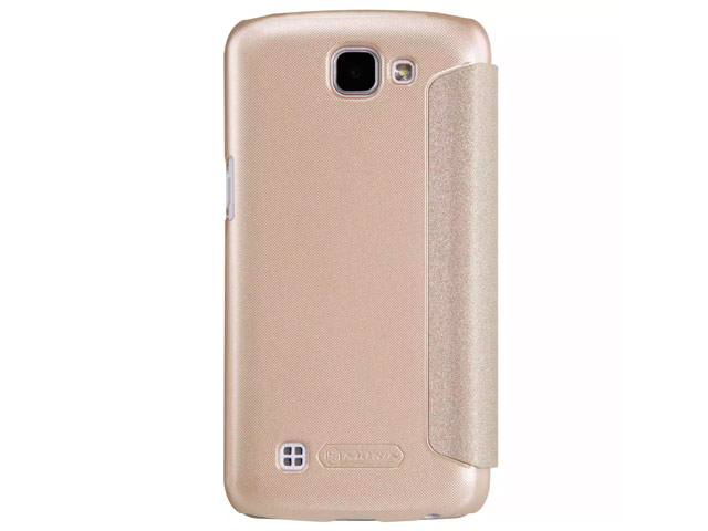 Чехол Nillkin Sparkle Leather Case для LG K4 (золотистый, винилискожа)
