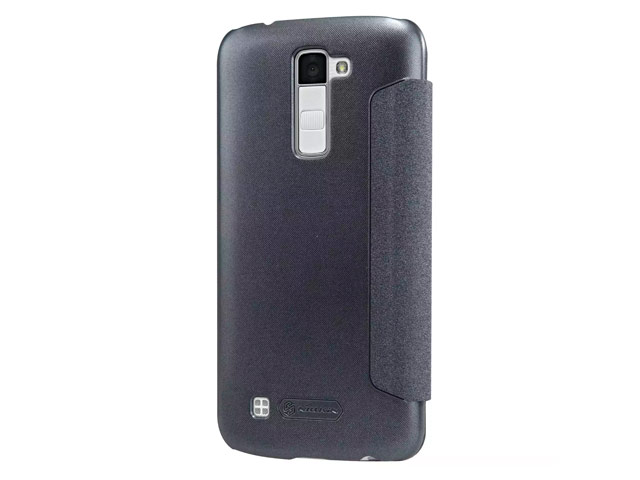 Чехол Nillkin Sparkle Leather Case для LG K10 (темно-серый, винилискожа)