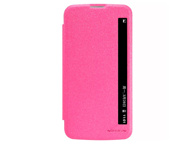 Чехол Nillkin Sparkle Leather Case для LG K10 (розовый, винилискожа)