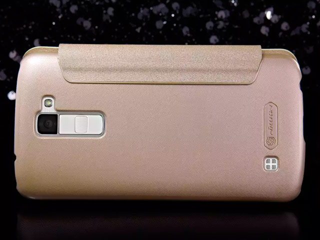 Чехол Nillkin Sparkle Leather Case для LG K10 (золотистый, винилискожа)