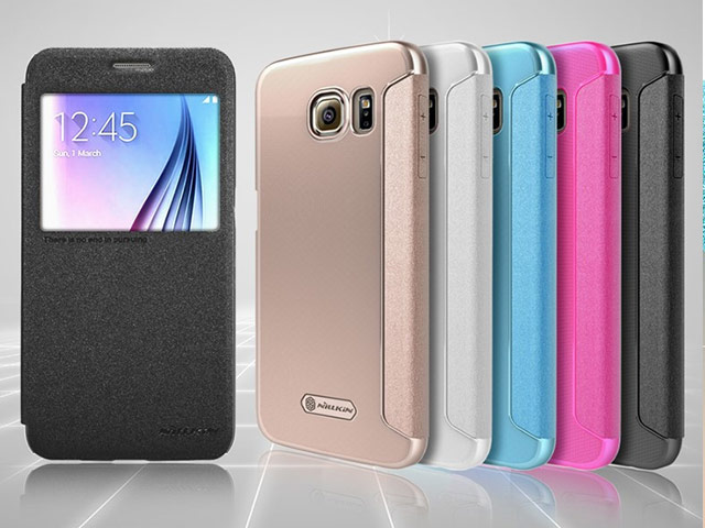Чехол Nillkin Sparkle Leather Case для Samsung Galaxy S7 (голубой, винилискожа)
