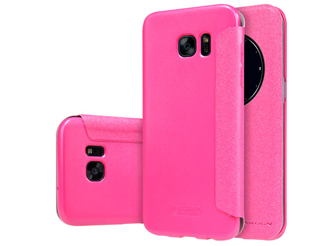 Чехол Nillkin Sparkle Leather Case для Samsung Galaxy S7 edge (розовый, винилискожа)