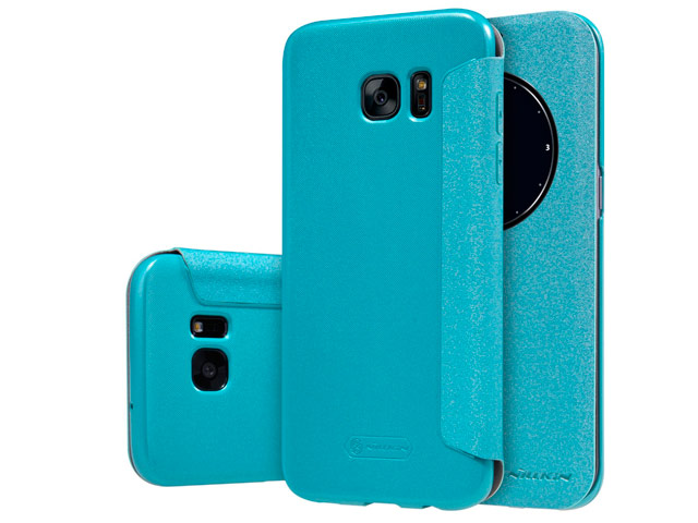 Чехол Nillkin Sparkle Leather Case для Samsung Galaxy S7 edge (голубой, винилискожа)