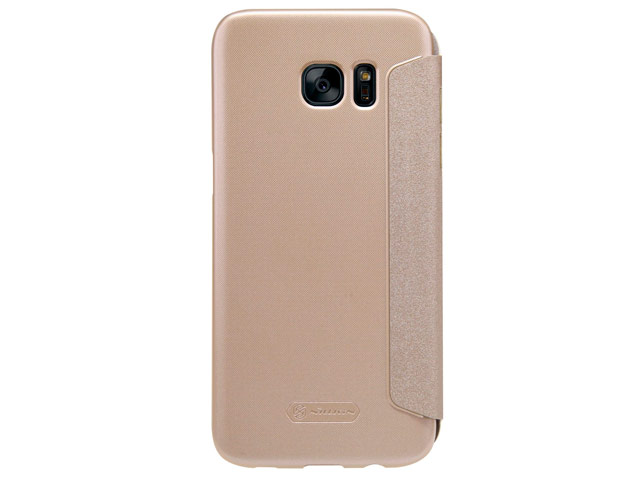 Чехол Nillkin Sparkle Leather Case для Samsung Galaxy S7 edge (золотистый, винилискожа)
