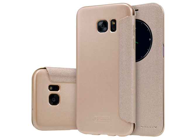 Чехол Nillkin Sparkle Leather Case для Samsung Galaxy S7 edge (золотистый, винилискожа)