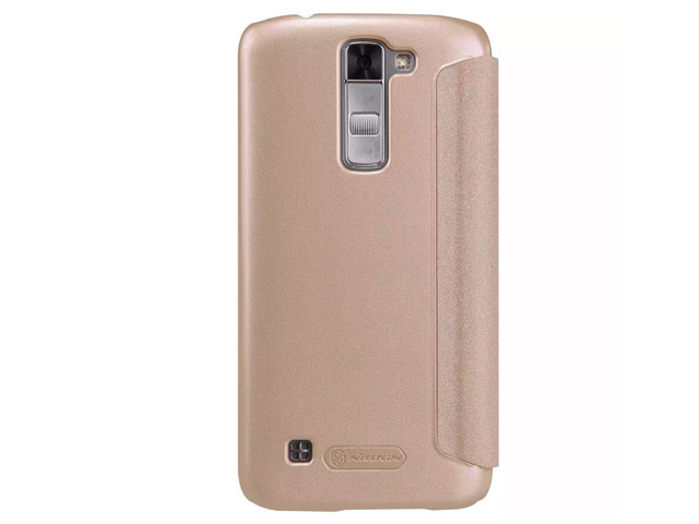 Чехол Nillkin Sparkle Leather Case для LG K7 (золотистый, винилискожа)