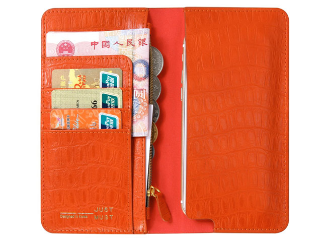 Кошелек Just Must Wallet Nappa Collection (красный, кожаный, валютник, размер L)