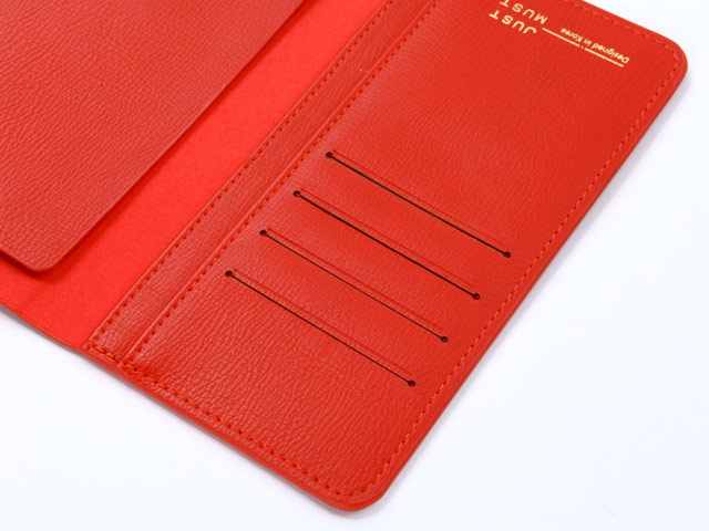 Кошелек Just Must Wallet Vintage Collection (красный, кожаный, валютник, размер M)