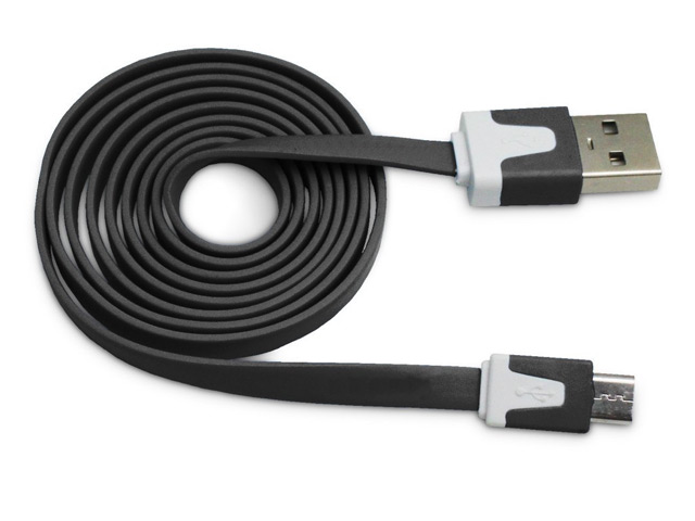 USB-кабель Synapse Flat Cable (черный, 1 м, microUSB)