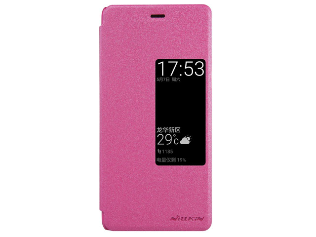 Чехол Nillkin Sparkle Leather Case для Huawei P9 (розовый, винилискожа)
