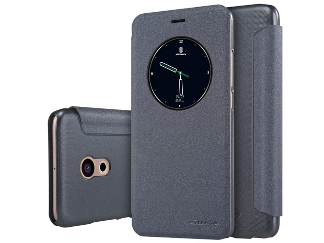 Чехол Nillkin Sparkle Leather Case для Meizu Pro 6 (темно-серый, винилискожа)