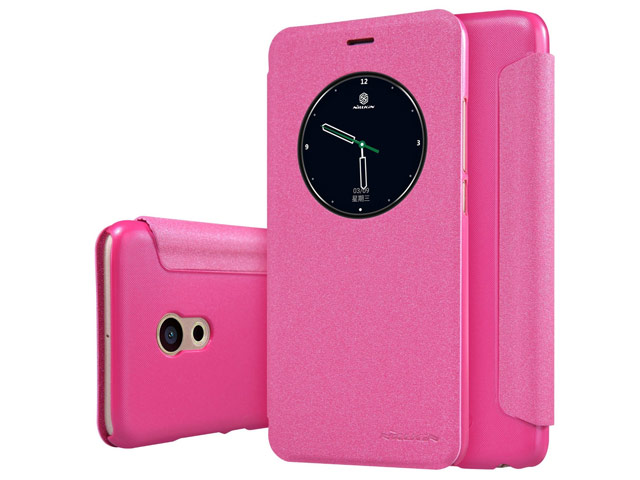 Чехол Nillkin Sparkle Leather Case для Meizu Pro 6 (розовый, винилискожа)