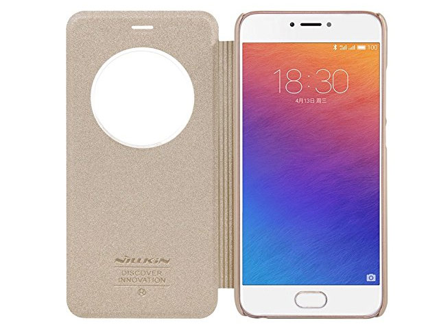 Чехол Nillkin Sparkle Leather Case для Meizu Pro 6 (золотистый, винилискожа)
