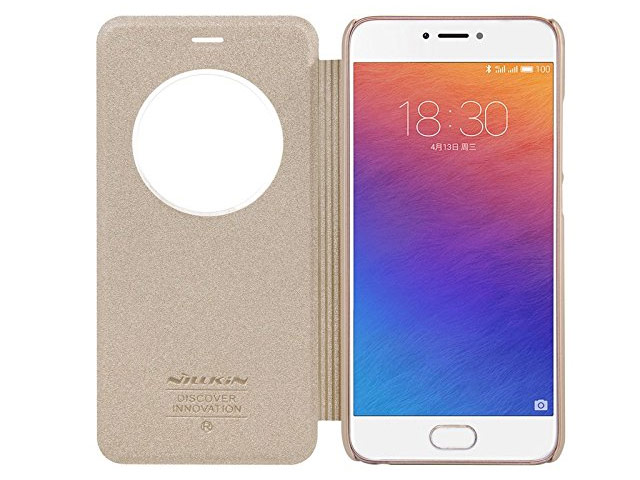 Чехол Nillkin Sparkle Leather Case для Meizu Pro 6 (золотистый, винилискожа)