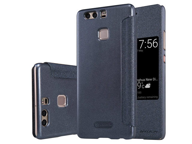Чехол Nillkin Sparkle Leather Case для Huawei P9 plus (темно-серый, винилискожа)
