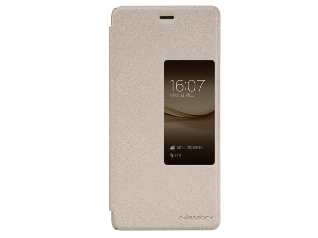 Чехол Nillkin Sparkle Leather Case для Huawei P9 plus (золотистый, винилискожа)