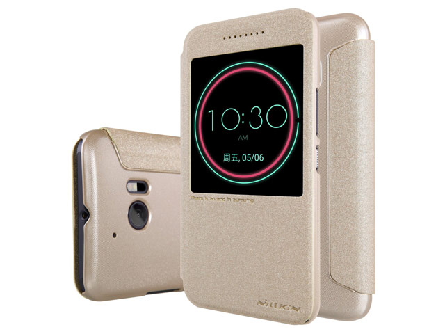 Чехол Nillkin Sparkle Leather Case для HTC 10/10 Lifestyle (золотистый, винилискожа)