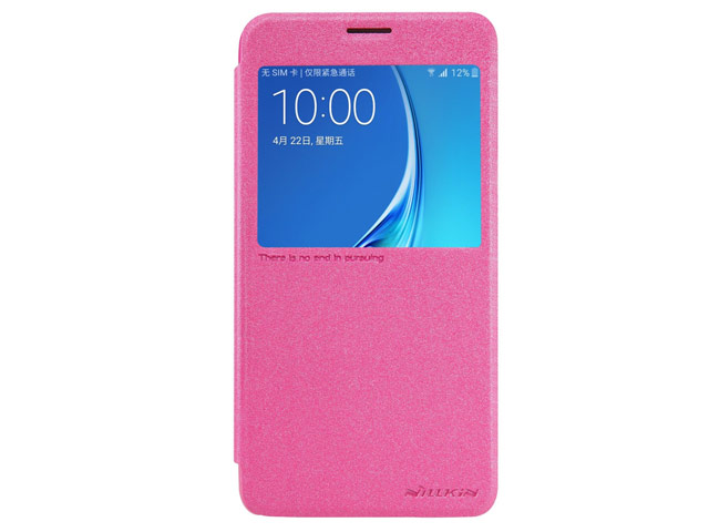 Чехол Nillkin Sparkle Leather Case для Samsung Galaxy J7 2016 J710 (розовый, винилискожа)