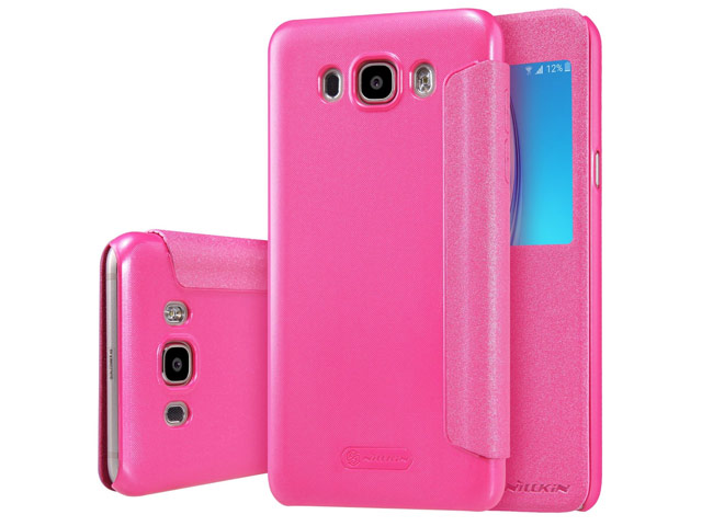 Чехол Nillkin Sparkle Leather Case для Samsung Galaxy J7 2016 J710 (розовый, винилискожа)