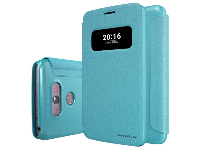 Чехол Nillkin Sparkle Leather Case для LG G5 (голубой, винилискожа)