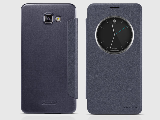 Чехол Nillkin Sparkle Leather Case для Samsung Galaxy A9 pro A9100 (темно-серый, винилискожа)