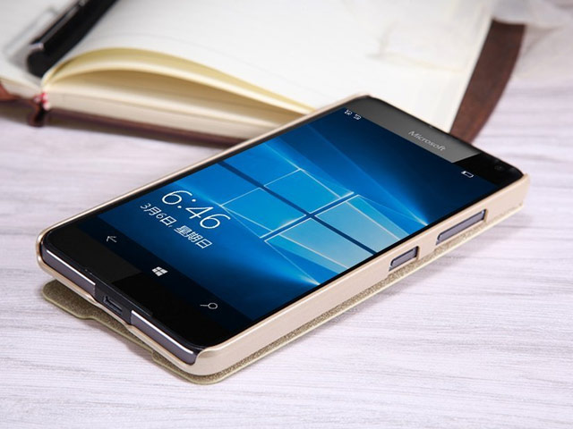 Чехол Nillkin Sparkle Leather Case для Microsoft Lumia 650 (золотистый, винилискожа)