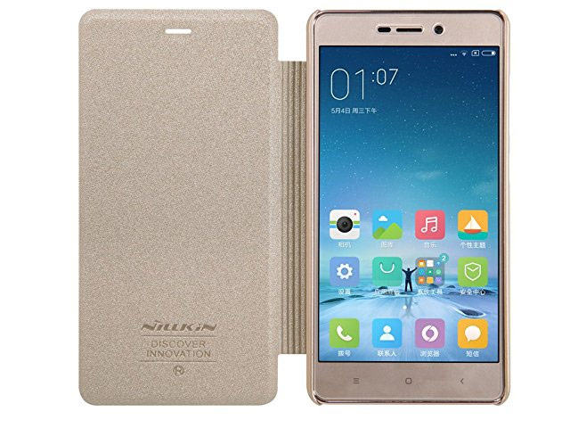 Чехол Nillkin Sparkle Leather Case для Xiaomi Redmi 3 Pro (золотистый, винилискожа)