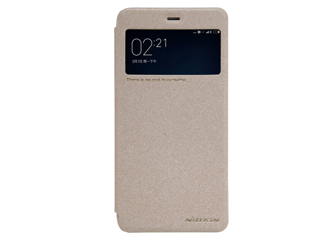 Чехол Nillkin Sparkle Leather Case для Xiaomi Mi 5 (золотистый, винилискожа)